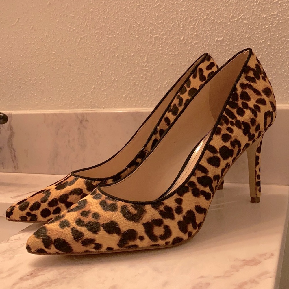 Jessica Simpson leopard heels